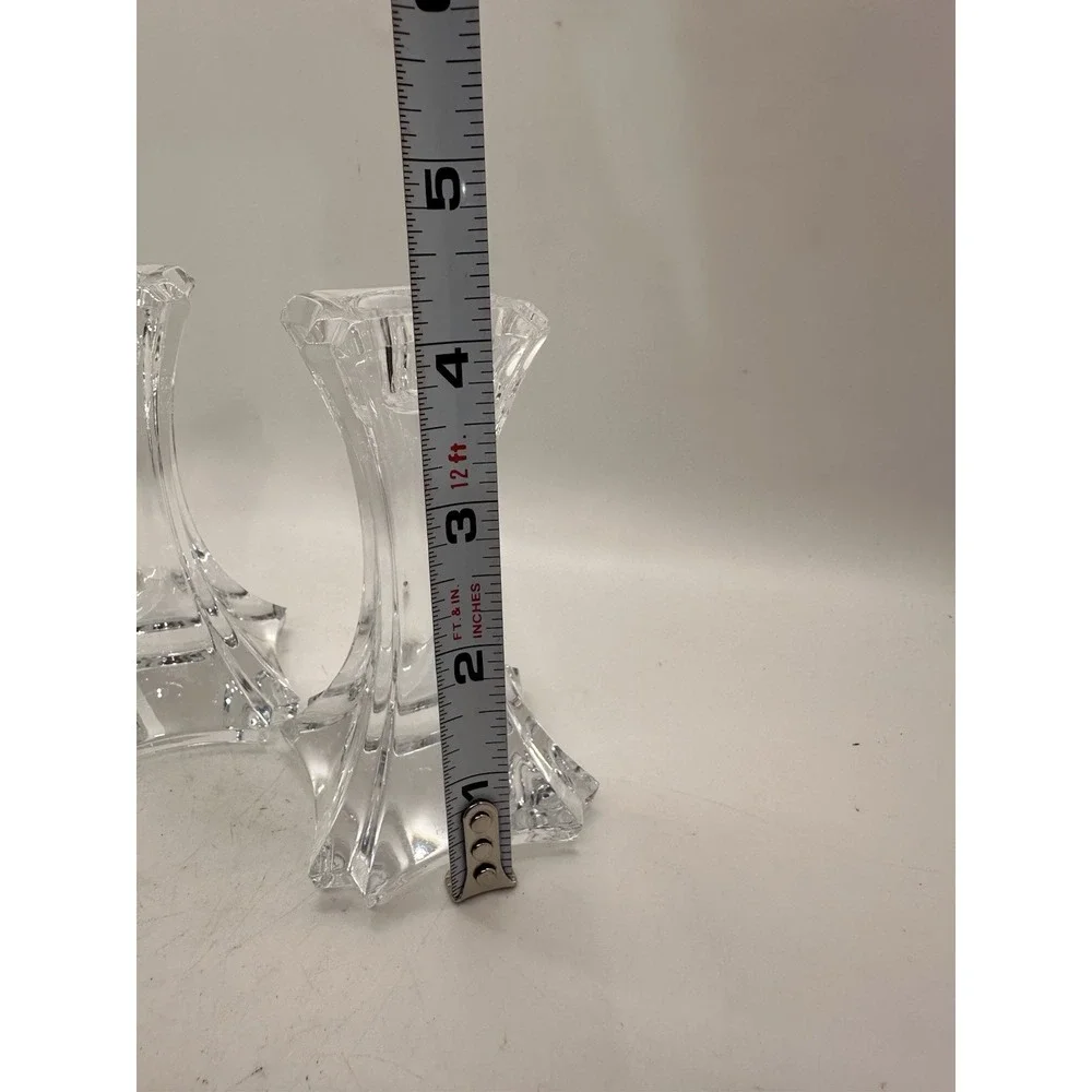 Lenox Czech Crystal Candlestick Holders Pair 4